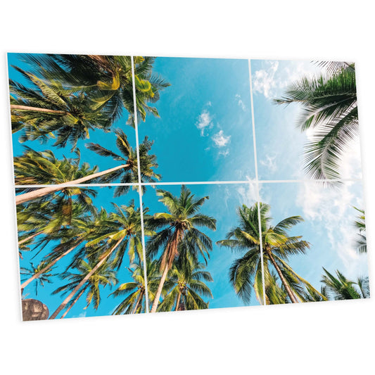 Pack 6 Dalles LED Évasion Tropicale 60×60 cm - détail LED allumée - SunshinePanel