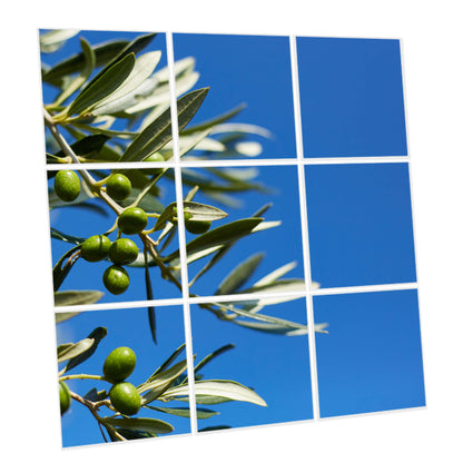 Pack 9 Dalles LED 60x60cm - Verrière Intégrale - Éclairage en Trompe-l'œil - "Parfum d'Oliviers"