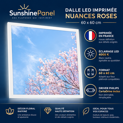 Pink Shades LED panel 60x60 cm, 0,36 m2 | SunshinePanel