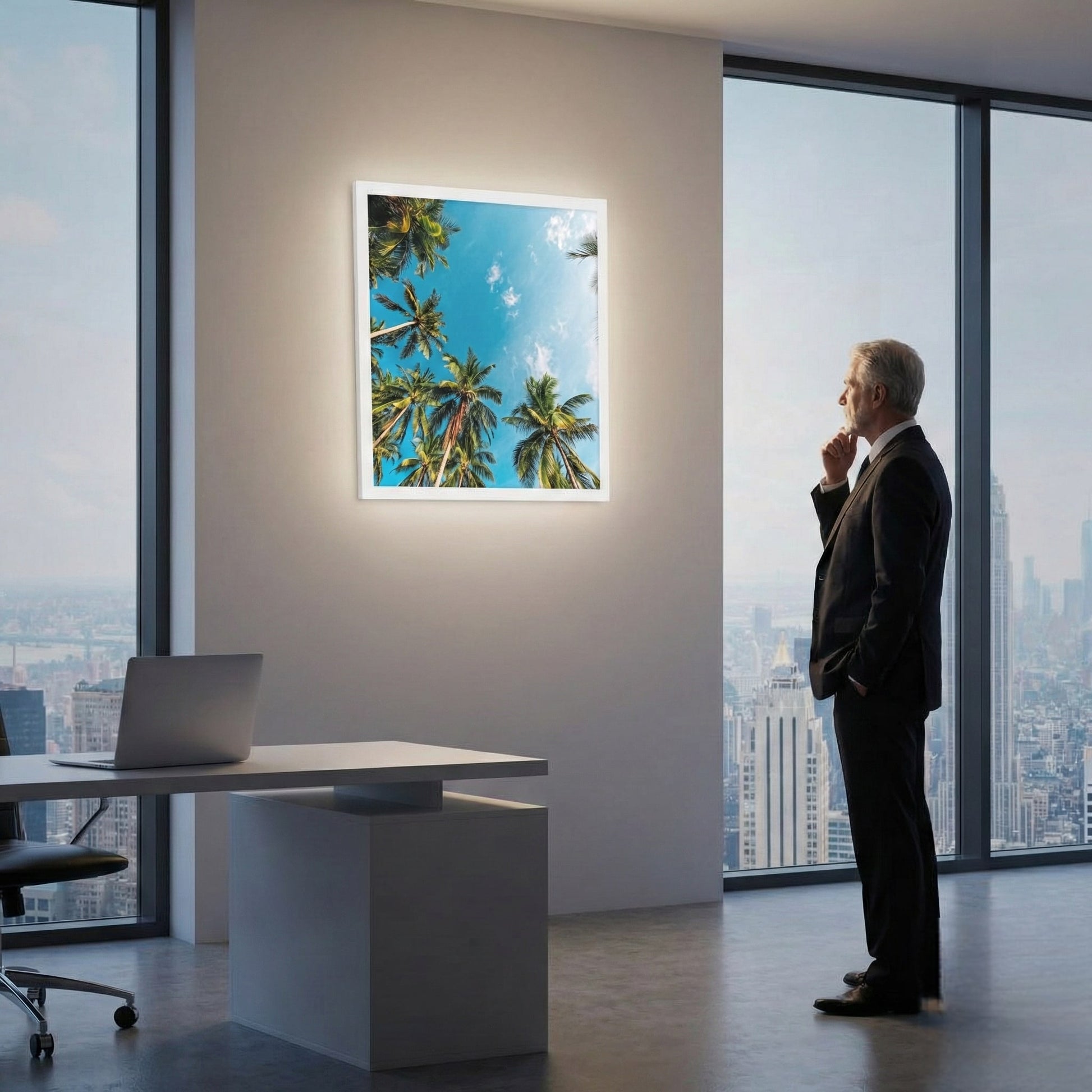 SunshinePanel Dalle LED D�corative �vasion Tropicale 60�60 cm - Imprim�e en France, dalle LED imprim�e SunshinePanel