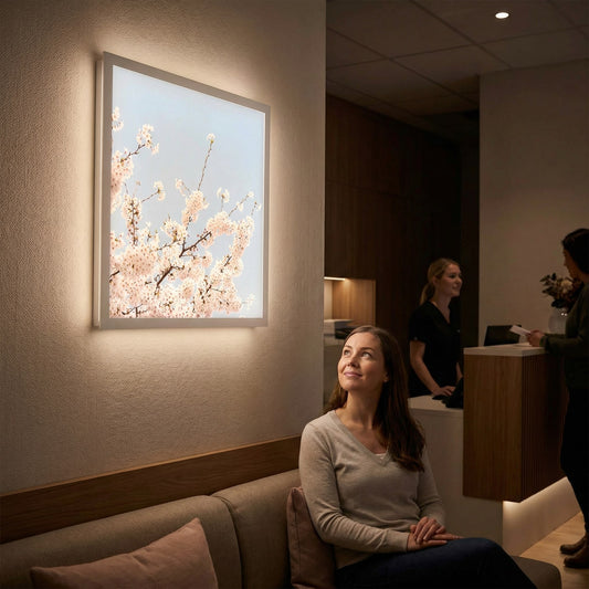 SunshinePanel Dalle LED Décorative Fleurs de Ciel 60×60 cm - Imprimée en France — dalle LED imprimée SunshinePanel
