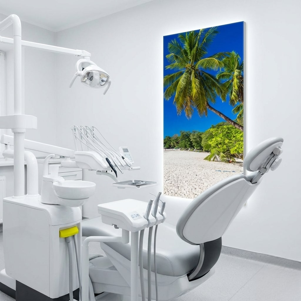 SunshinePanel Dalle LED Panoramique R�ve de Plage 120�60 cm - Imprim�e en France, installation en faux plafond