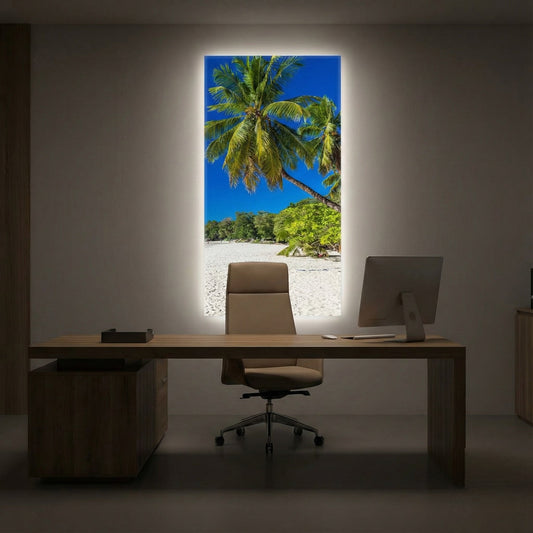 Dalle LED Panoramique Rêve de Plage 120×60 cm - vue principale plafond - SunshinePanel