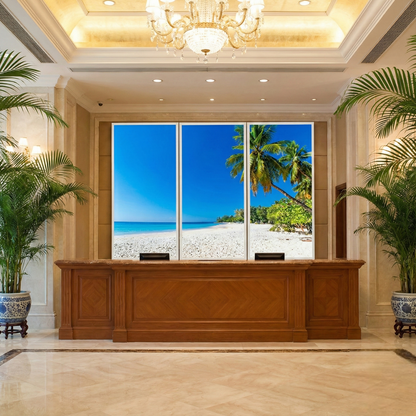 Pack 3 Dalles LED 120x60cm - Mur et Plafonds - Éclairage en Trompe-l'œil - "Rêve de Plage"