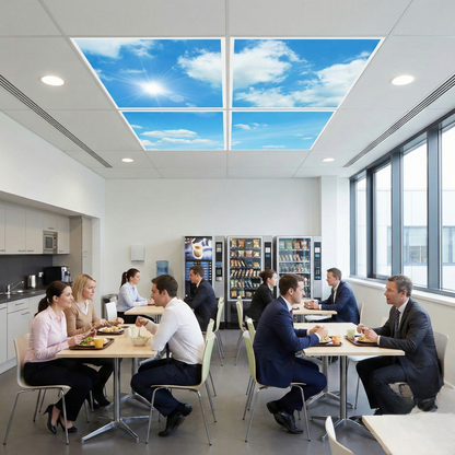 Pack 4 Dalles LED Imprimées Ciel Lumineux | 120x120cm — vue 3 | SunshinePanel