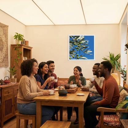 Dalle LED 60x60cm - Puits de Lumière - Éclairage en Trompe-l'œil - "Parfum d'Oliviers"