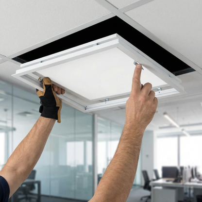 Kit de Fixation - Cadre en Encastrement - Installation Plafond - "Pour Dalle 60x60cm"