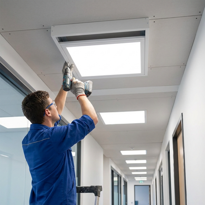 Kit de Fixation - Cadre en Saillie - Installation Plafond - "Pour Dalle 60x60cm"