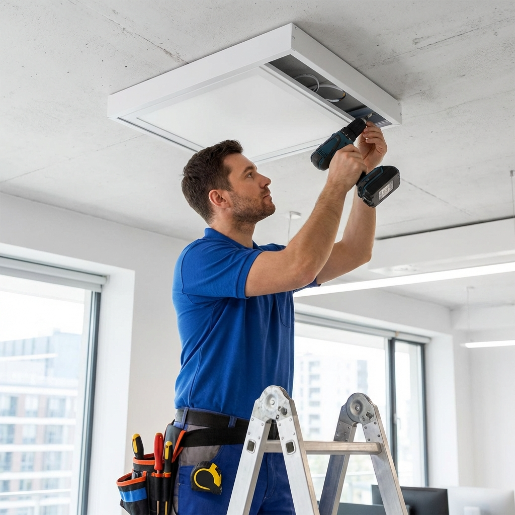 Kit de Fixation - Cadre en Saillie - Installation Plafond - "Pour Dalle 60x60cm"