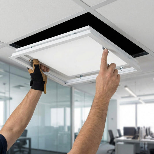 Kit Encastrement Dalle LED 60×60 cm - vue principale plafond - SunshinePanel