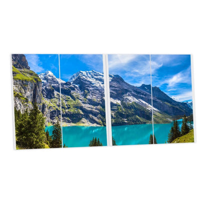 SunshinePanel Pack 4 Dalles LED Lac et Sommets 120�60 cm - 2,88 m� Panoramique, installation en faux plafond