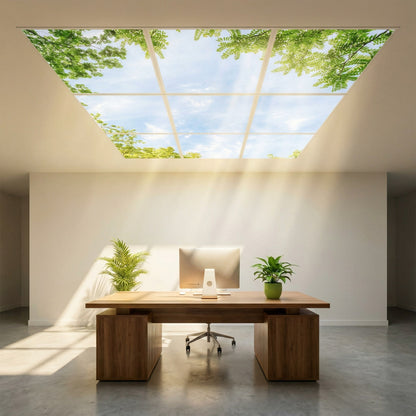 SunshinePanel Pack 9 Dalles LED Horizon Arbor� 60�60 cm - 3,24 m� Plafond Complet, effet lumineux ambiance