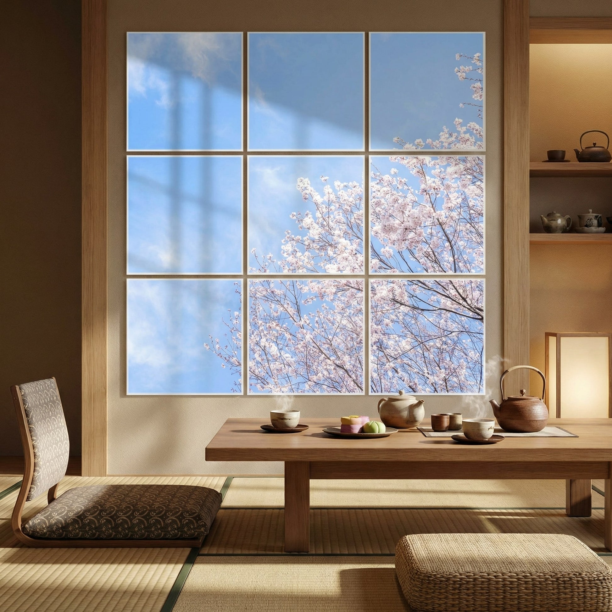 SunshinePanel Pack 9 Dalles LED Nuances Roses 60�60 cm - 3,24 m� Plafond Complet, pose multi-dalles au plafond
