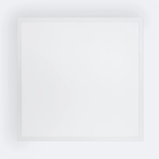 Dalle LED 60x60 cm vue de face, surface diffusante blanche sans point lumineux